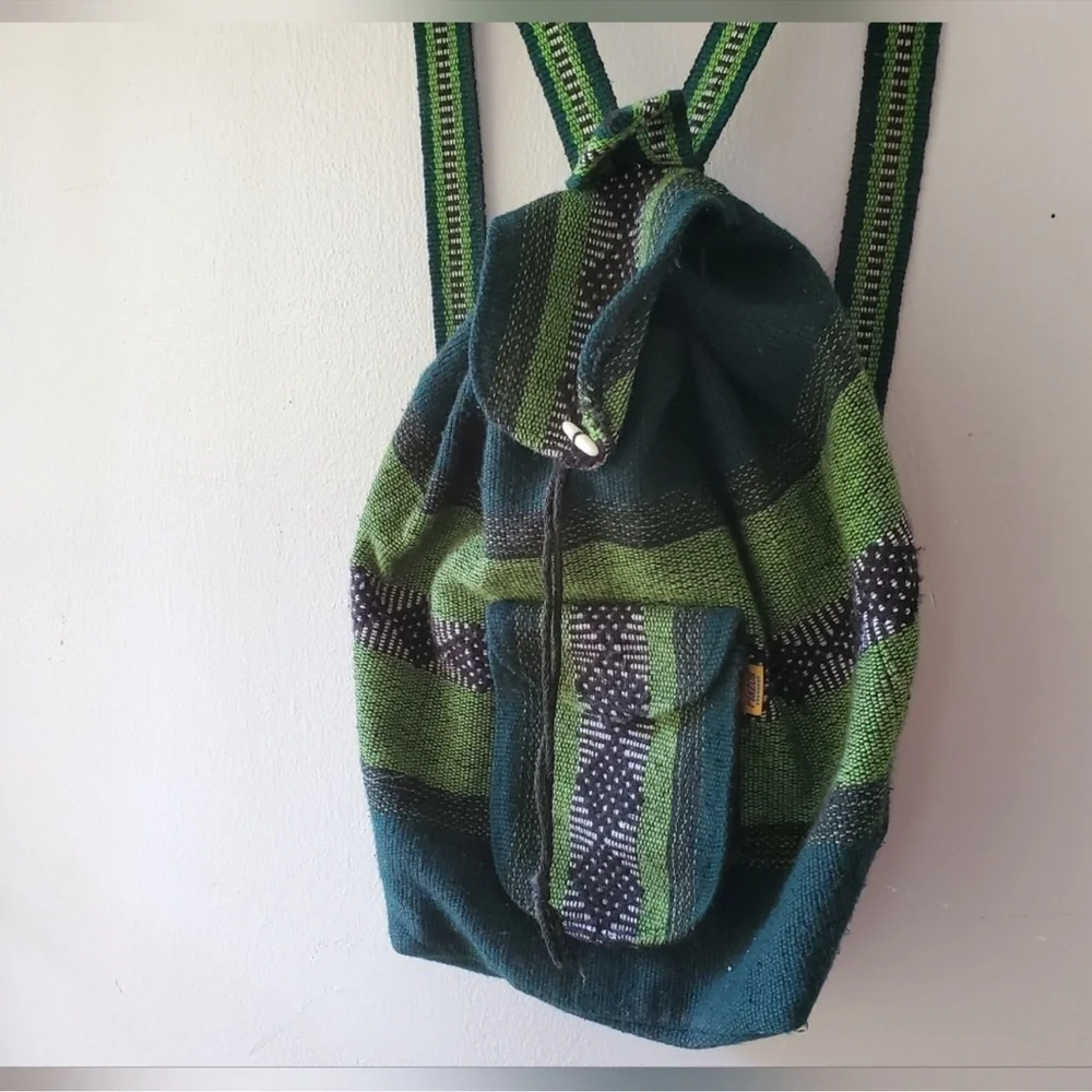 Pinzon Woven Backpack, Green, One Size